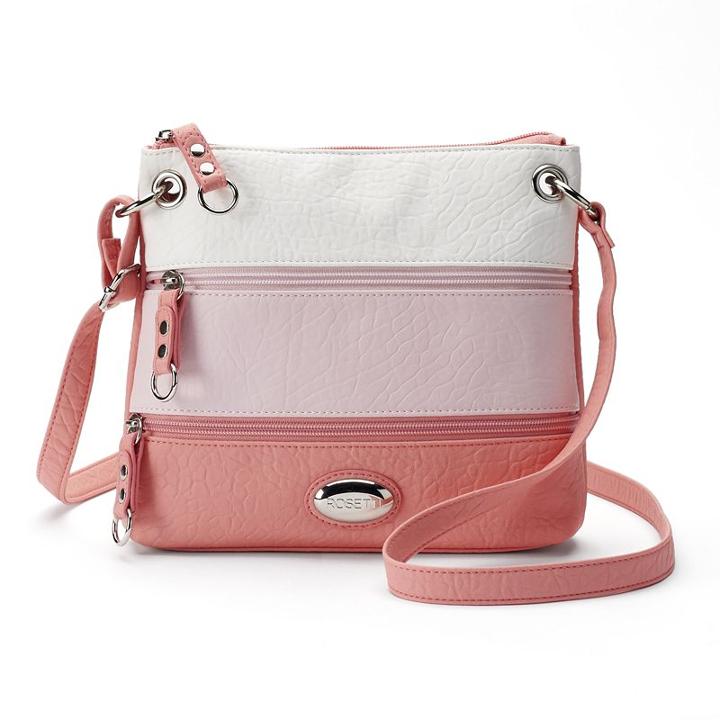Rosetti Demi Zips Colorblock Crossbody Bag, Women's, Light Pink