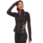 Women's Fila Sport&reg; Contrast Zipper Thumb Hole Jacket, Size: Xs, Black