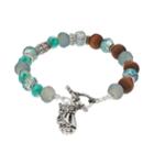 Believe In Beaded Owl Charm Toggle Bracelet, Women's, Multicolor