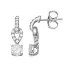 Forever Brilliant 14k White Gold 1 1/4 Carat T.w. Lab-created Moissanite Drop Earrings, Women's