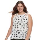 Juniors' Plus Size Candie's&reg; Halter Cutout Top, Teens, Size: 1xl, White