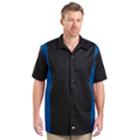 Men's Dickies Regular-fit Colorblock Button-down Work Shirt, Size: Large, Black