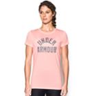 Women's Under Armour Tech Crew Graphic Tee, Size: Xs, Ballet Pink