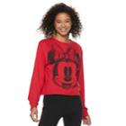 Disney's Mickey Mouse 90th Anniversary Juniors' Minnie Mouse Sketch Top, Teens, Size: Medium, Red Overfl