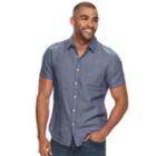 Men's Sonoma Goods For Life&trade; Modern-fit Double Weave Button-down Shirt, Size: Medium, Blue