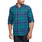 Big & Tall Chaps Classic-fit Plaid Flannel Button-down Shirt, Men's, Size: 4xb, Turquoise/blue (turq/aqua)
