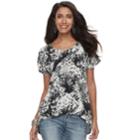 Women's Rock & Republic&reg; High-low Tee, Size: Medium, Med Grey
