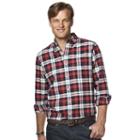 Men's Chaps Classic-fit Oxford Checked Button-down Shirt, Size: Xl, Red