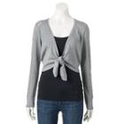 Women's Apt. 9&reg; Tie Front Shrug, Size: Small, Med Beige