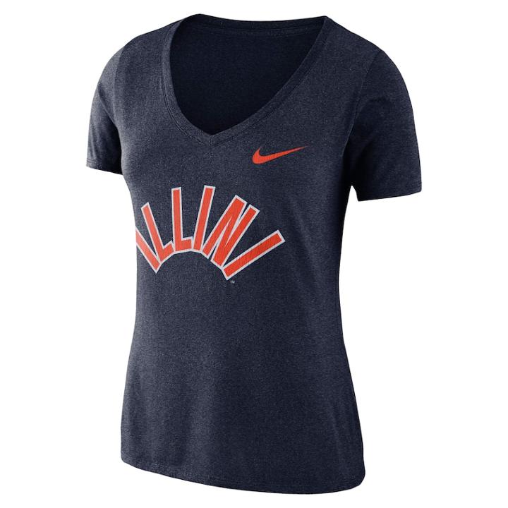 Women's Nike Illinois Fighting Illini Vault Tee, Size: Xl, Blue (navy)