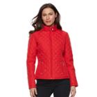 Women's Weathercast Solid Quilted Jacket, Size: Small, Red