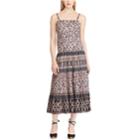 Women's Chaps Floral Smocked Maxi Dress, Size: Medium, Blue