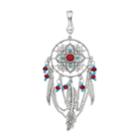 Red & Blue Bead Dream Catcher Pendant, Women's, Multicolor