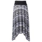 Women's Ab Studio Print Shark-bite Midi Skirt, Size: Regular, Ovrfl Oth