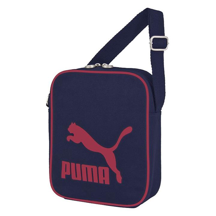 Puma Heritage Shoulder Bag, Adult Unisex, Blue (navy)