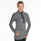 Women's Snow Angel Minx Moto Fleece Half-zip Top, Size: Medium, Med Grey