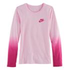 Girls 7-16 Nike Dip-dye Long Sleeve Tee, Size: Xl, Light Red