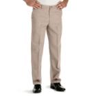 Men's Lee Total Freedom Relaxed-fit Stain Resist Flat-front Pants, Size: 34x32, Lt Beige