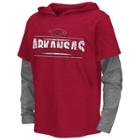 Boys 8-20 Campus Heritage Arkansas Razorbacks Patrol Mock-layer Tee, Size: S(8/10), Dark Red
