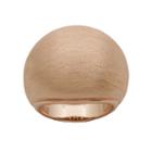 18k Rose Gold Over Silver Brushed Dome Ring, Women's, Size: 8, Pink