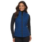 Women's Croft & Barrow&reg; Quilted Plaid Vest, Size: Xl, Med Blue