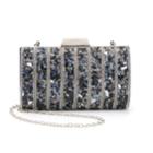 Gunne Sax By Jessica Mcclintock Aspen Studded Satin Minaudiere Clutch, Women's, Blue (navy)