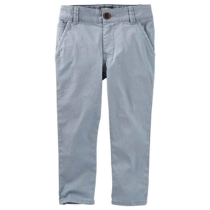 Boys 4-8 Oshkosh B'gosh&reg; Stretch Twill Pants, Boy's, Size: 7, Med Blue