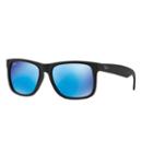 Ray-ban Rb4165 55mm Justin Rectangle Mirror Sunglasses, Men's, Light Blue