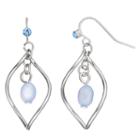 Blue Twisted Marquise Nickel Free Drop Earrings, Women's, Med Blue