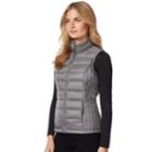 Women's Heat Keep Solid Down Puffer Vest, Size: Small, Silver