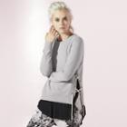 Women's Juicy Lace-up French Terry Sweatshirt, Size: Small, Light Grey