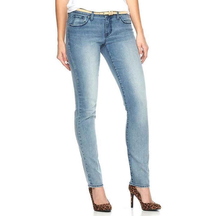 Women's Apt. 9&reg; Modern Fit Straight-leg Jeans, Size: 0 T/l, Blue