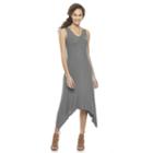 Women's Apt. 9&reg; Sharkbite-hem Midi Dress, Size: Medium, Grey