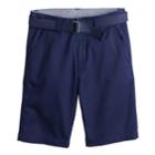 Boys 4-20 Chaps Belted Dean Shorts, Size: 10, Blue