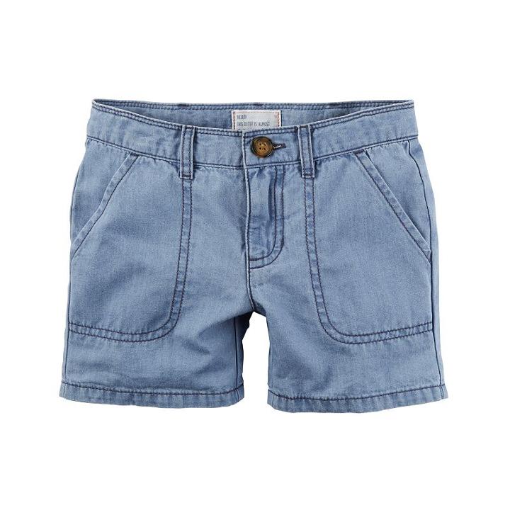 Girls 4-8 Carter's Chambray Shorts, Girl's, Size: 6, Blue Other