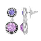 Napier Simulated Crystal Double Drop Earrings, Women's, Multicolor