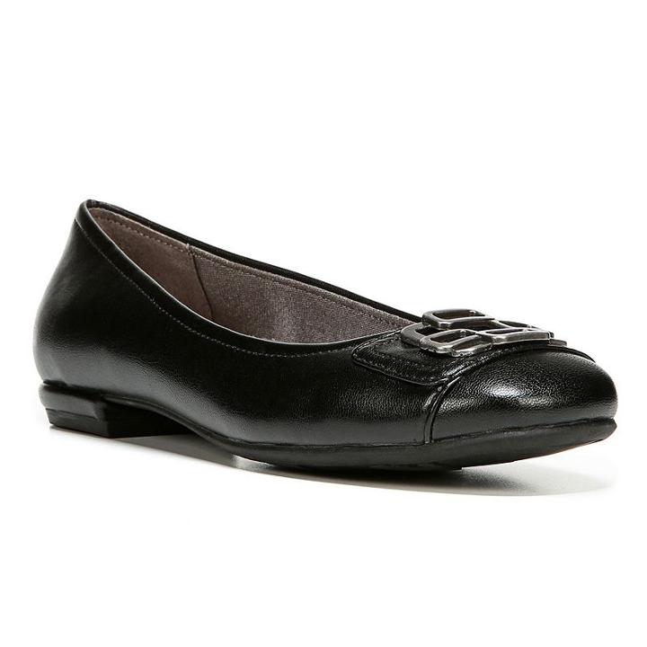 Lifestride Bombay Women's Medallion Ballet Flats, Size: 7.5 Wide, Black