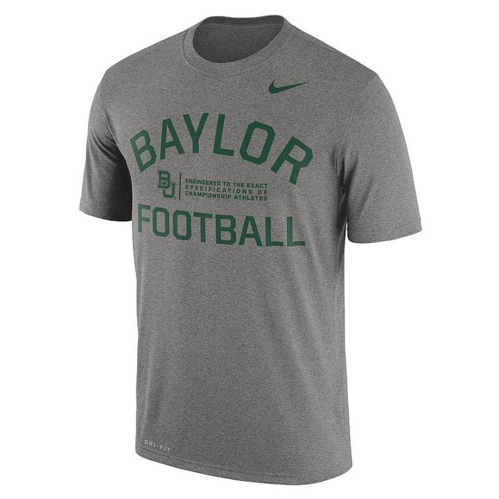 Men's Nike Baylor Bears Dri-fit Legend Lift Tee, Size: Medium, Med Grey