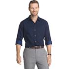 Men's Van Heusen Slim-fit Dot Easy-care Button-down Shirt, Size: Xxl, Blue Other