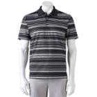 Men's Grand Slam Classic-fit Striped Airflow Golf Polo, Size: Medium, Oxford