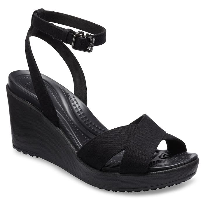 Crocs Leigh 2 Women's Wedge Sandals, Size: 9, Grey