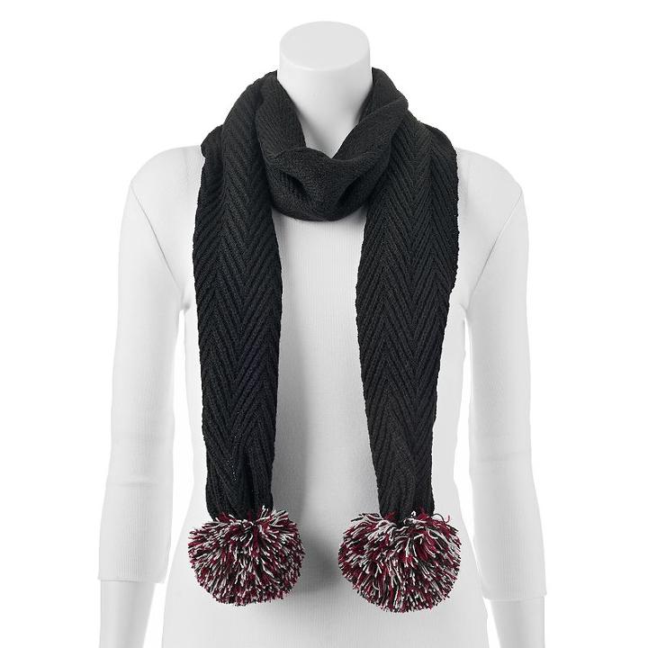Keds Cable-knit Zigzag Scarf, Women's, Black