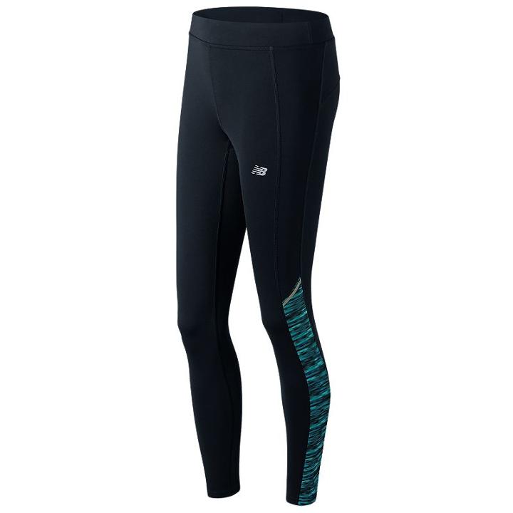 Women's New Balance Printed Accelerate Workout Leggings, Size: Medium, Lt Green