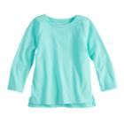 Baby Girl Jumping Beans&reg; Vented Hem Long Sleeve Tee, Size: 12 Months, Med Blue