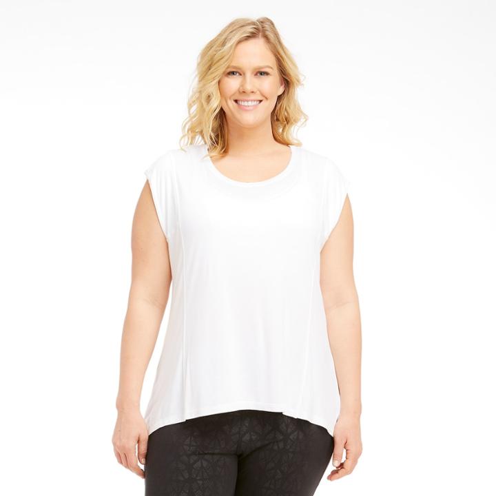 Plus Size Marika Curves High-low Tee, Women's, Size: 0x, White