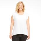 Plus Size Marika Curves High-low Tee, Women's, Size: 0x, White