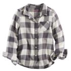 Girls 4-10 Jumping Beans&reg; Long Sleeve Woven Button-front Shirt, Size: 6x, Grey