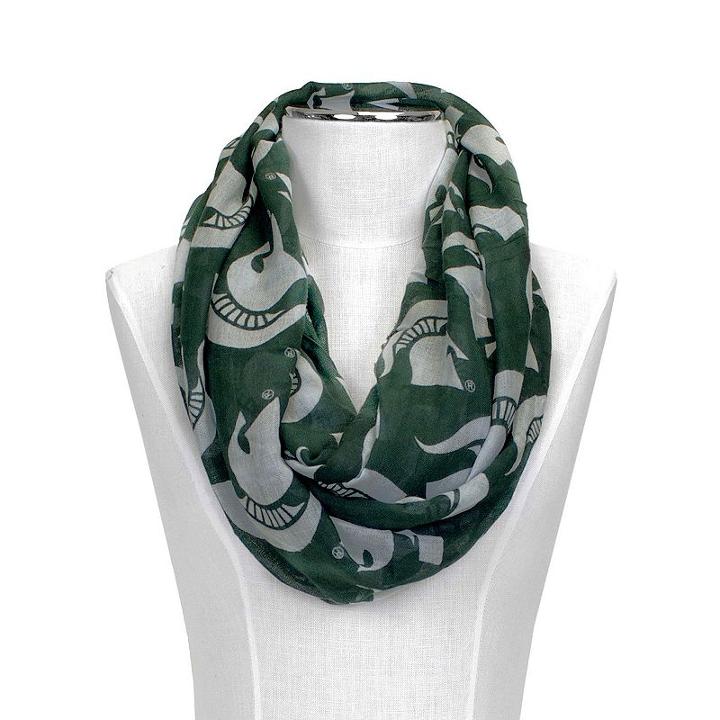 Women's Zoozatz Michigan State Spartans Logo Infinity Scarf, Multicolor