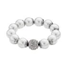 Simply Vera Vera Wang Fireball Simulated Pearl Stretch Bracelet, Women's, White