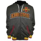 Men's Franchise Club Iowa State Cyclones Power Play Reversible Hooded Jacket, Size: 3xl, Grey